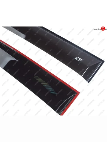 Комплект дефлекторов окон (широкий) COBRA TUNING (черный глянцевый) CITROEN Jumpy (2016-2022)