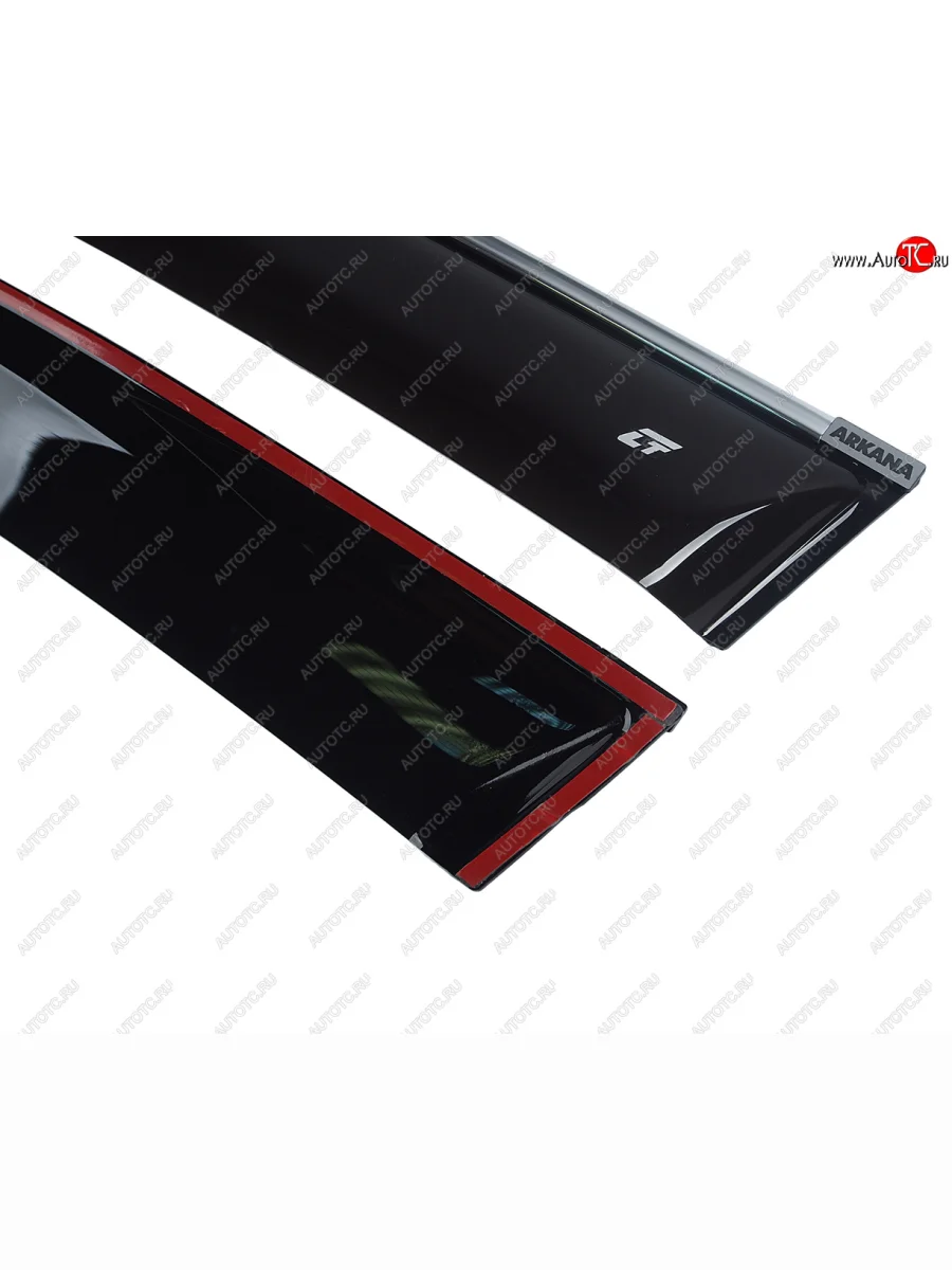 Комплект дефлекторов окон COBRA TUNING Renault Arkana (2019-2025) (хромированный молдинг)  в Перми Пермском крае