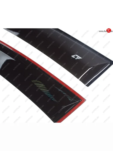 Комплект дефлекторов окон COBRA TUNING (черный глянцевый) Renault Duster HM рестайлинг (2021-2024)