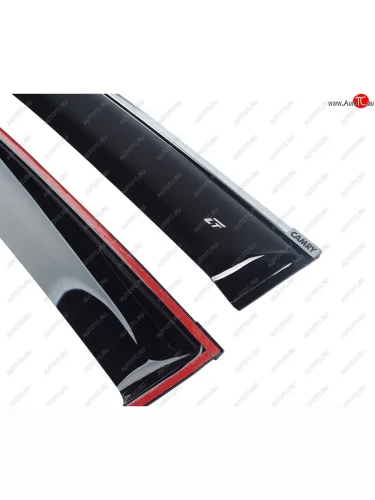 Комплект дефлекторов окон COBRA TUNING (хромированный молдинг) Toyota Camry XV50 дорестайлинг (2011-2014)