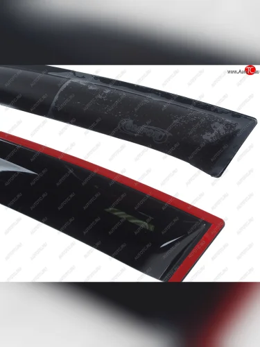 Комплект дефлекторов окон (длинный) COMFORT (черные) Renault Sandero 1 (2009-2014)