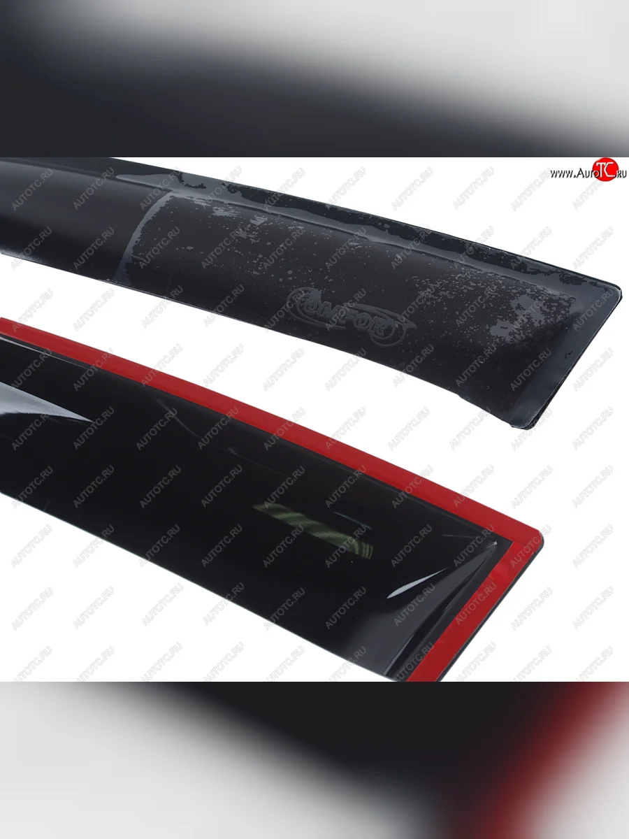 Комплект дефлекторов окон (длинный) COMFORT Renault Sandero 1 (2009-2014) (черные)  в Воронеже Воронежской области