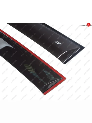 Комплект дефлекторов окон COBRA TUNING (черный глянцевый) Skoda Kodiaq 1 NS7 дорестайлинг (2017-2021)