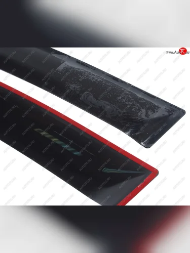 Комплект дефлекторов окон COMFORT (черные) Skoda Rapid NH3 дорестайлинг лифтбэк (2012-2017)