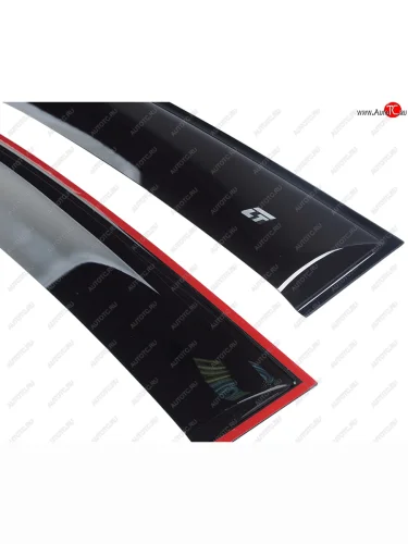 Комплект дефлекторов окон COBRA TUNING (черный глянцевый) Volkswagen Passat B8 универсал дорестайлинг (2015-2019)