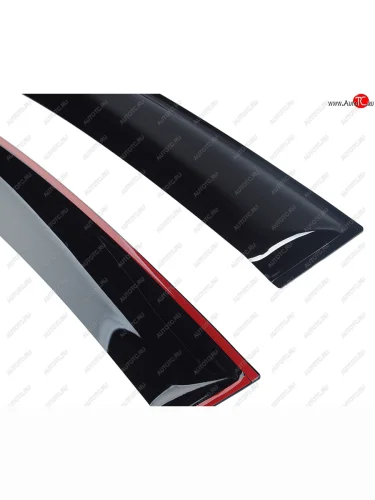 Комплект дефлекторов окон COMFORT (черные) Volkswagen Polo Mk5 6R,6C,61 хэтчбек 5 дв. дорестайлинг (2009-2015)