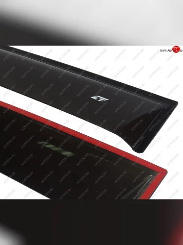 Комплект дефлекторов окон COBRA TUNING (черный глянцевый) Лада ВАЗ Калина 1118 седан (2004-2013)