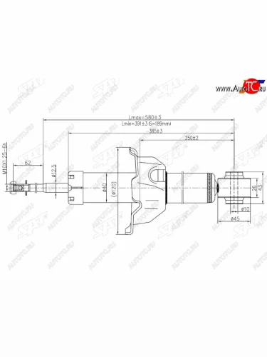 Стойка задняя LH=RH SAT  Honda CR-V  RD1,RD2,RD3 (1995-2001)  дорестайлинг, рестайлинг