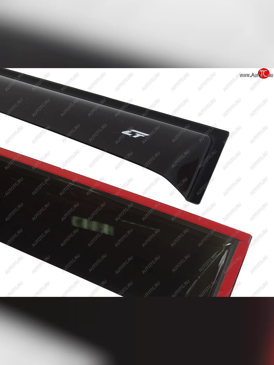 Комплект дефлекторов окон COBRA TUNING Лада ВАЗ 2107 (1982-2012) (черный глянцевый)  в Самаре Самарской области