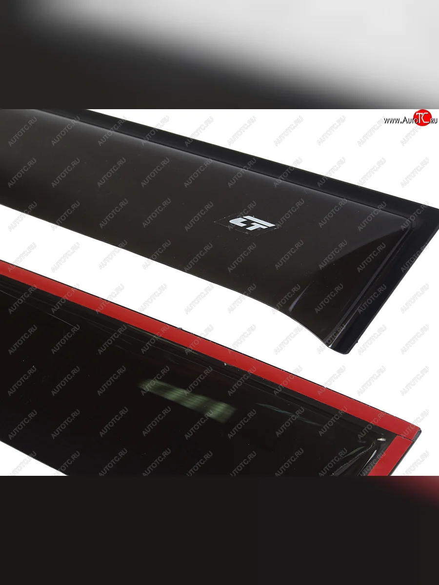 Комплект дефлекторов окон COBRA TUNING Лада ВАЗ 2111 универсал (1998-2009) (черный глянцевый)  в Самаре Самарской области