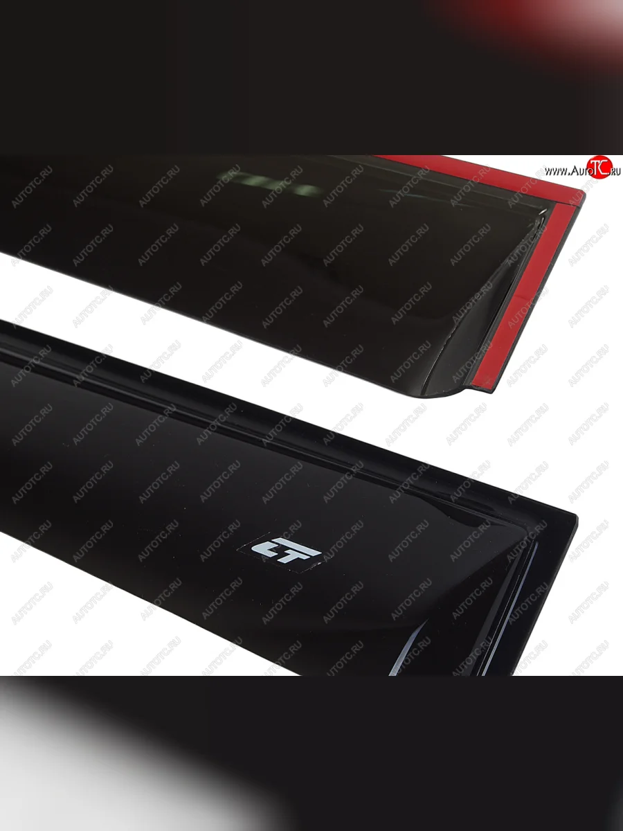 Комплект дефлекторов окон COBRA TUNING Лада ВАЗ 2123 (Нива Шевроле) 1 рестайлинг (2009-2020) (черный глянцевый)  в Перми Пермском крае