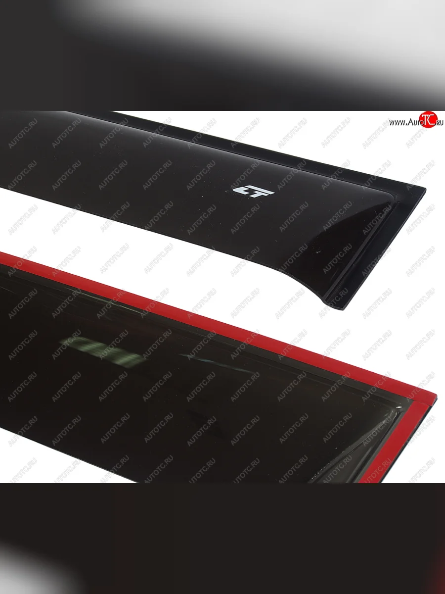 Комплект дефлекторов окон COBRA TUNING Лада ВАЗ 2123 (Нива Шевроле) 1 рестайлинг (2009-2020) (черный глянцевый)  в Перми Пермском крае