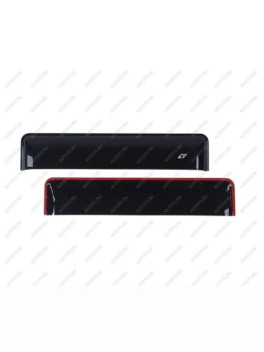 Комплект дефлекторов окон (прямой) COBRA TUNING (черный глянцевый) КамАЗ 4310 (1981-1989)