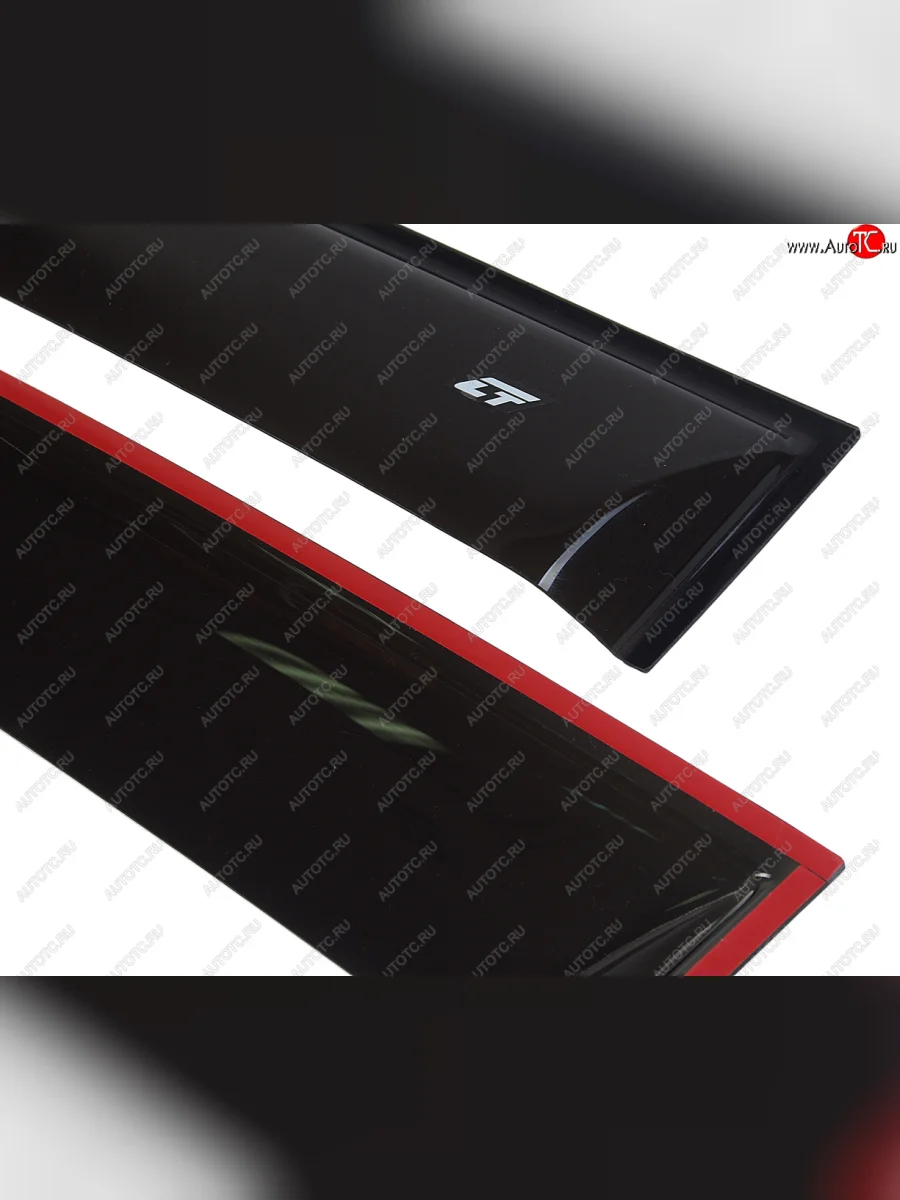 Комплект дефлекторов окон COBRA TUNING Лада ВАЗ Ларгус дорестайлинг R90 (2012-2021) (черный глянцевый)  в Воронеже Воронежской области