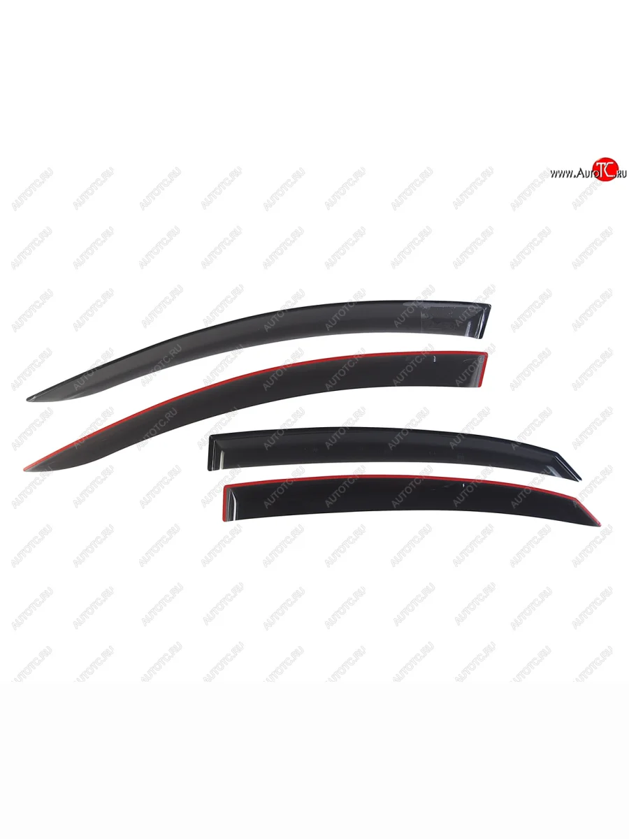 Комплект дефлекторов окон COMFORT Лада ВАЗ Веста 2180 седан дорестайлинг (2015-2023) (черные)  в Самаре Самарской области