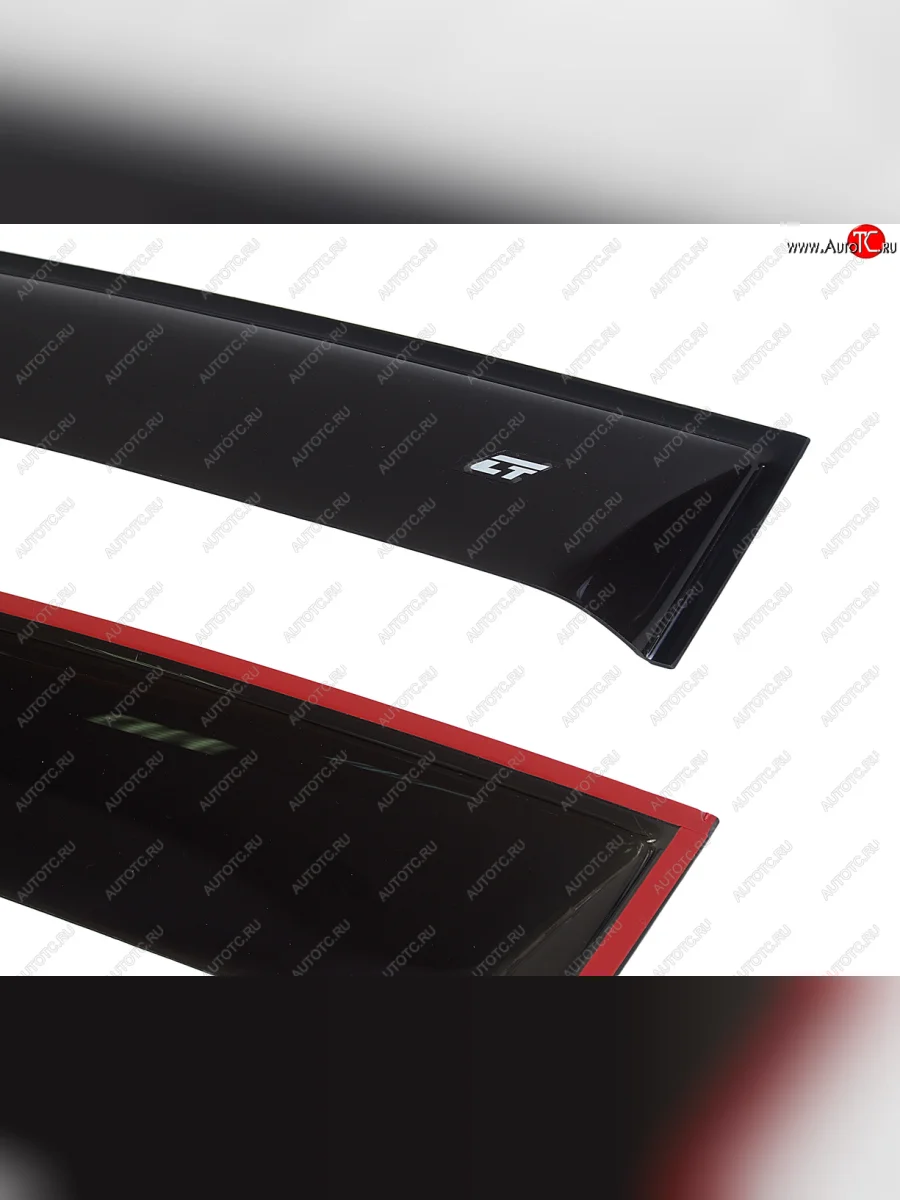 Комплект дефлекторов окон COBRA TUNING Лада ВАЗ Веста SW 2181 универсал дорестайлинг (2017-2022) (черный глянцевый)  в Перми Пермском крае