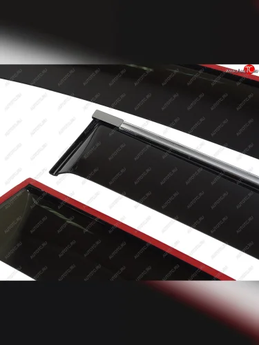 Комплект дефлекторов окон COBRA TUNING (хромированный молдинг) Лада ВАЗ Веста Кросс SW 2181 универсал дорестайлинг (2017-2023)