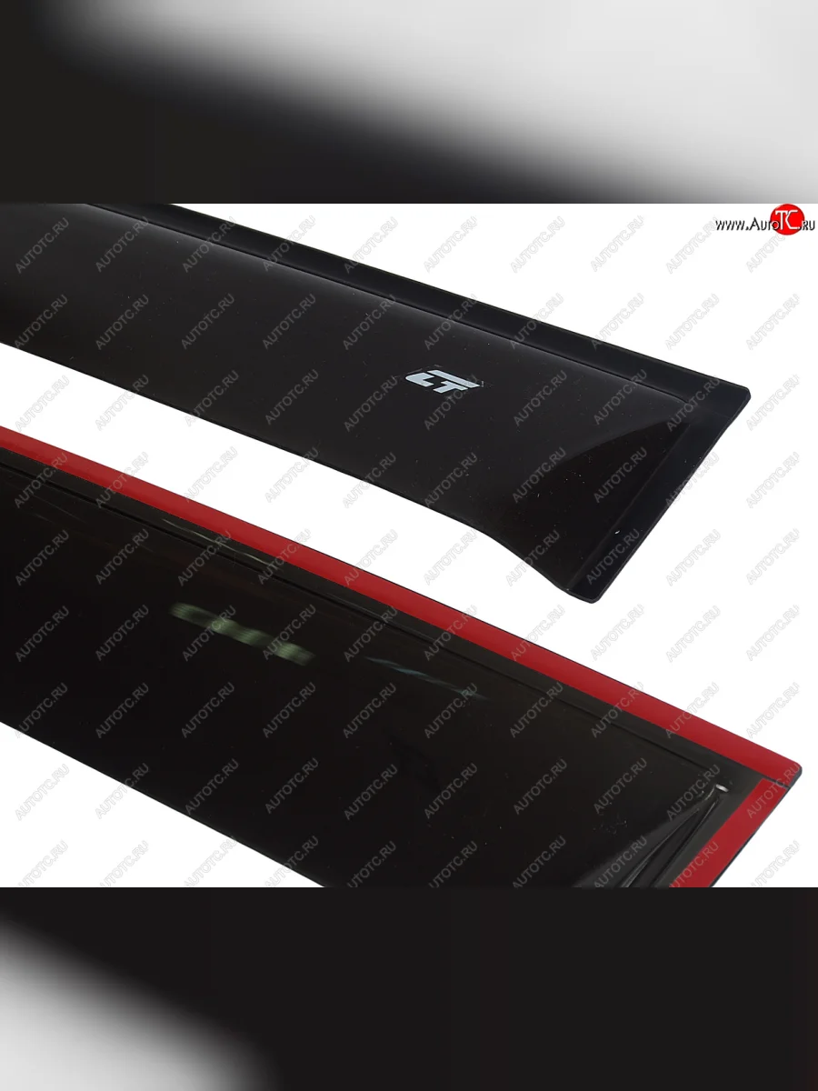 Комплект дефлекторов окон COBRA TUNING Лада ВАЗ XRAY (2016-2022) (черный глянцевый)  в Перми Пермском крае