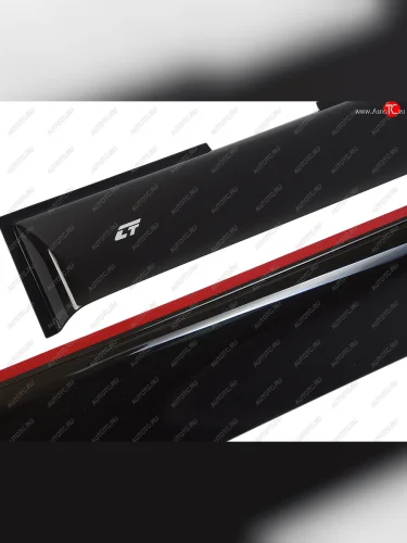 Комплект дефлекторов окон (длинный) COBRA TUNING (черный глянцевый) МАЗ 4370 Зубренок (1999-2015)