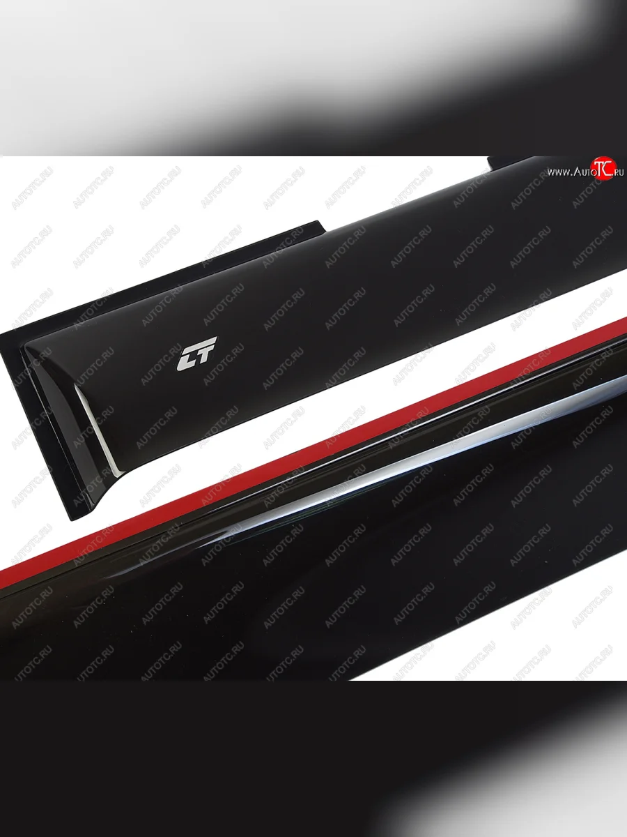 Комплект дефлекторов окон (длинный) COBRA TUNING МАЗ 5432  дорестайлинг (1981-1988) (черный глянцевый)  в Воронеже Воронежской области