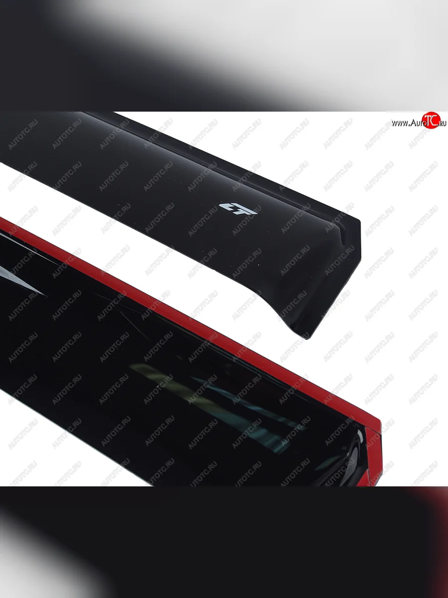 Комплект дефлекторов окон COBRA TUNING Уаз 315195 Хантер (2003-2025) (черный глянцевый)  в Самаре Самарской области