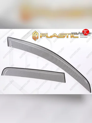 Комплект дефлекторов окон (рынок Японии, правый руль) CA-Plastic (Шелкография черная) Subaru Impreza  GK (2016-2020) седан дорестайлинг