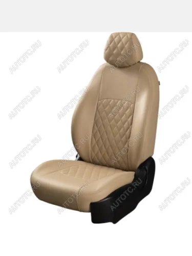 Комплект чехлов для сидений (РЗС 4060 3Г Илана+Орегон) ТУРИН ст РОМБ Lord Autofashion (бежевый, вставка бежевая, строчка бежевая) Hyundai Getz  TB (2005-2011) хэтчбэк 3 дв. рестайлинг