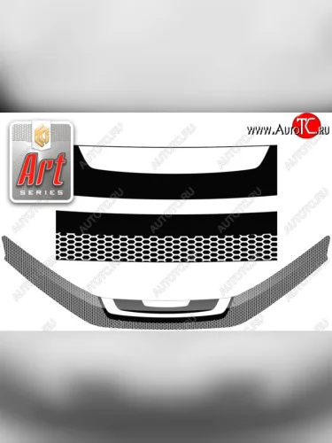 Дефлектор капота CA-Plastic (Серия Art серебро) Лада ВАЗ Гранта 1 2191 лифтбэк дорестайлинг  (2011-2013)