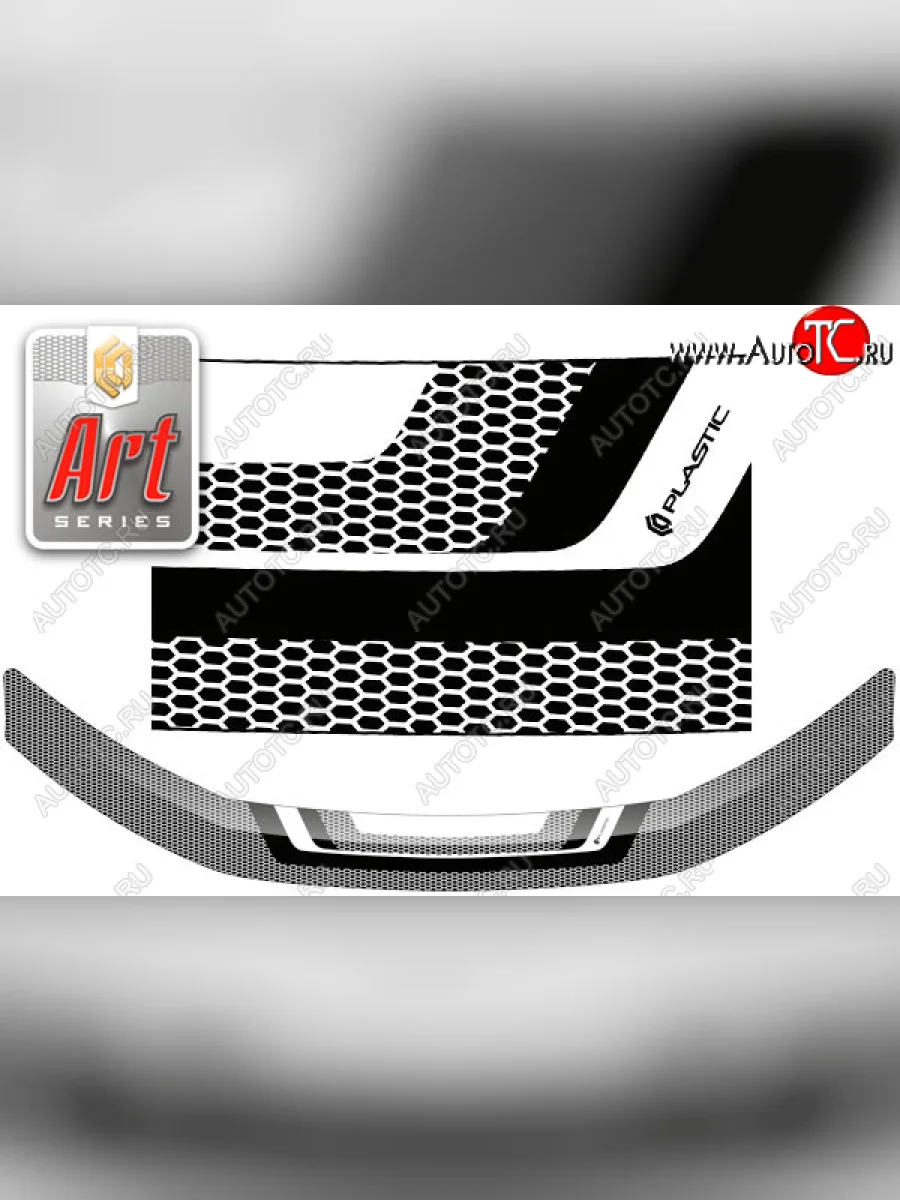 Дефлектор капота CA-Plastic Лада ВАЗ Ларгус рестайлинг R90 (2021-2025) (Серия Art серебро)  с доставкой в г. Керчь