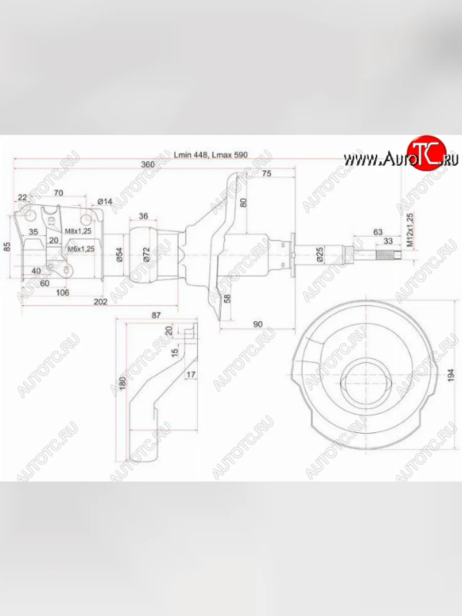 Стойка передняя RH SAT Honda Stream 1 RN1,RN3  дорестайлинг (2000-2004) (болт D-14)  в Керчи Республика Крым