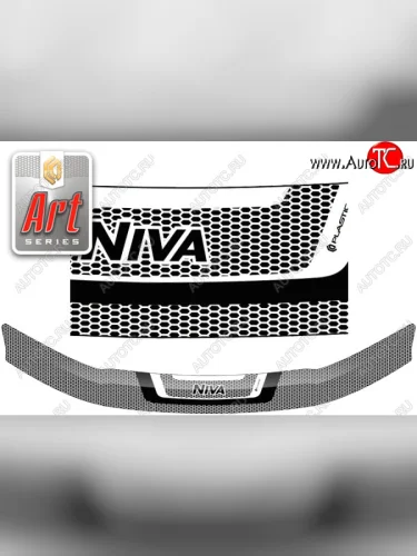 Дефлектор капота CA-Plastic (Серия Art серебро) Лада ВАЗ Нива Трэвел (212300-80) (2021-2025)