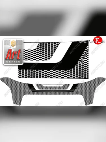 Дефлектор капота CA-Plastic (Серия Art графит) Toyota Rush J200 дорестайлинг (2006-2008)