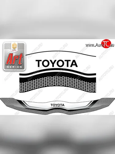 Дефлектор капота CA-Plastic (Серия Art графит) Toyota Verso R20 рестайлинг (2013-2018)