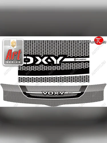 Дефлектор капота CA-Plastic (Серия Art графит) Toyota Voxy  минивэн (2007-2010) R70 дорестайлинг