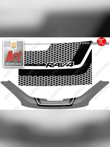 Дефлектор капота ( рынок Японии) CA-Plastic (Серия Art графит) Toyota RAV4 CA20 3 дв. дорестайлинг (2000-2003)