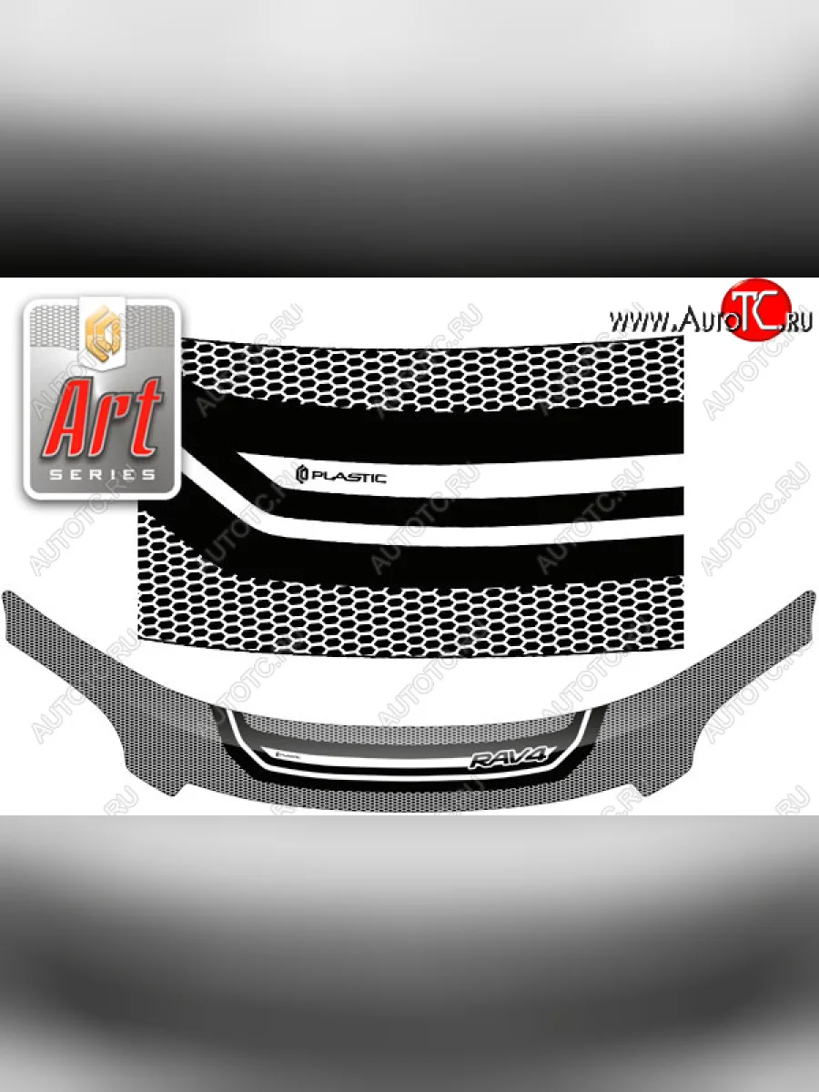 Дефлектор капота CA-Plastic Toyota RAV4 XA30 5 дв. 2-ой рестайлинг (2010-2013) (Серия Art графит)  в Самаре Самарской области