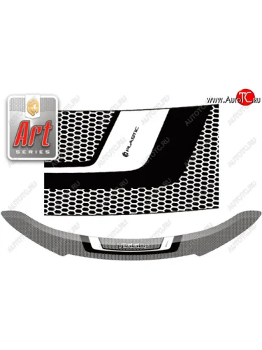Дефлектор капота CA-Plastic (Серия Art серебро) Chery Tiggo 7 Pro Max T1E дорестайлинг (2022-2025)