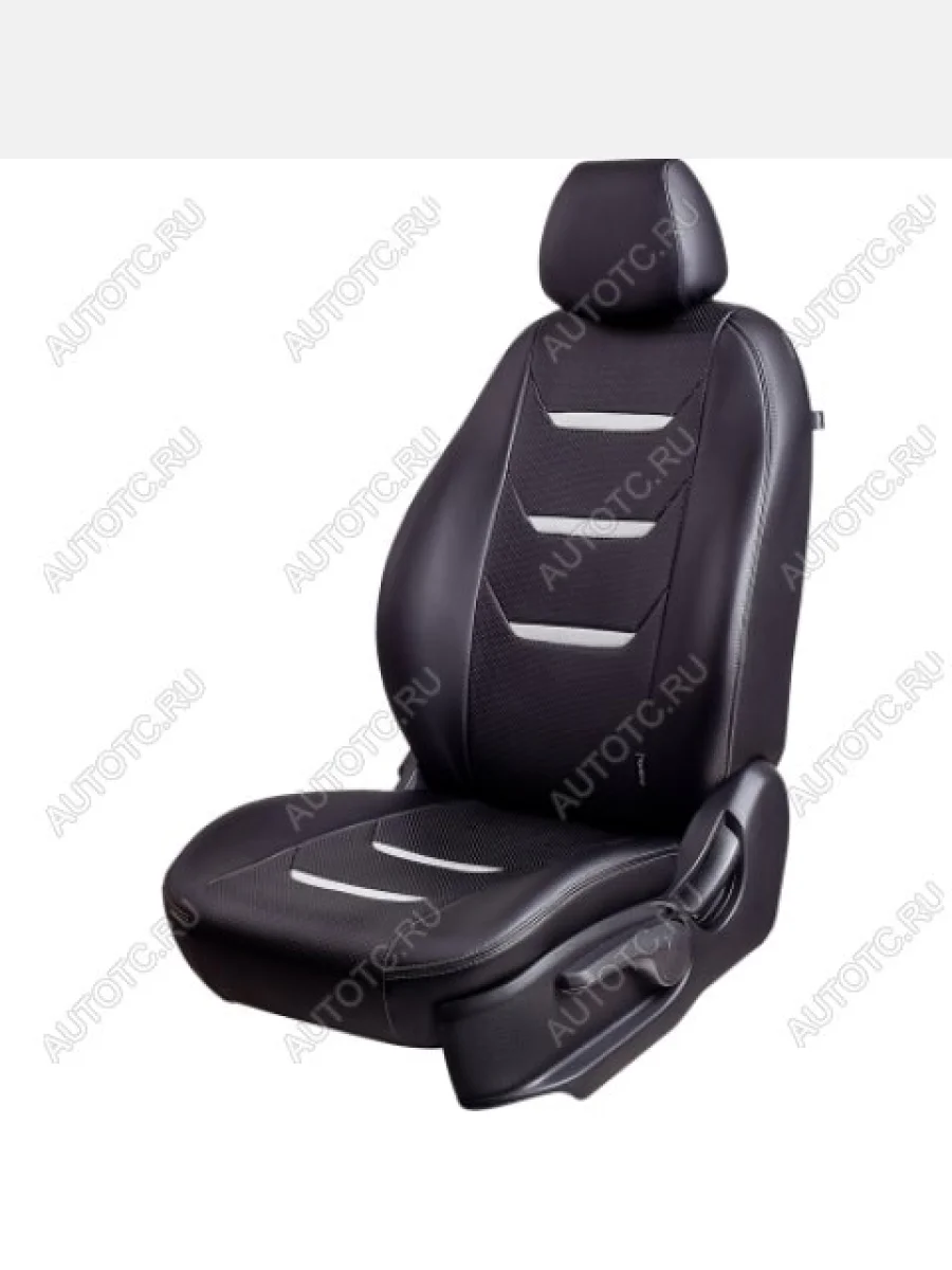 Комплект чехлов для сидений (РЗС 40/20/40 +подлокот. 3Г Орегон) ТУРИН-2 Lord Autofashion Mazda CX-5 KF (2016-2025) (черный, вставка черная+белая, строчка белая)  в Керчи Республика Крым