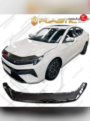 Дефлектор капота CA-Plastic (Classic черный) Москвич 6 лифтбэк (2023-2025)