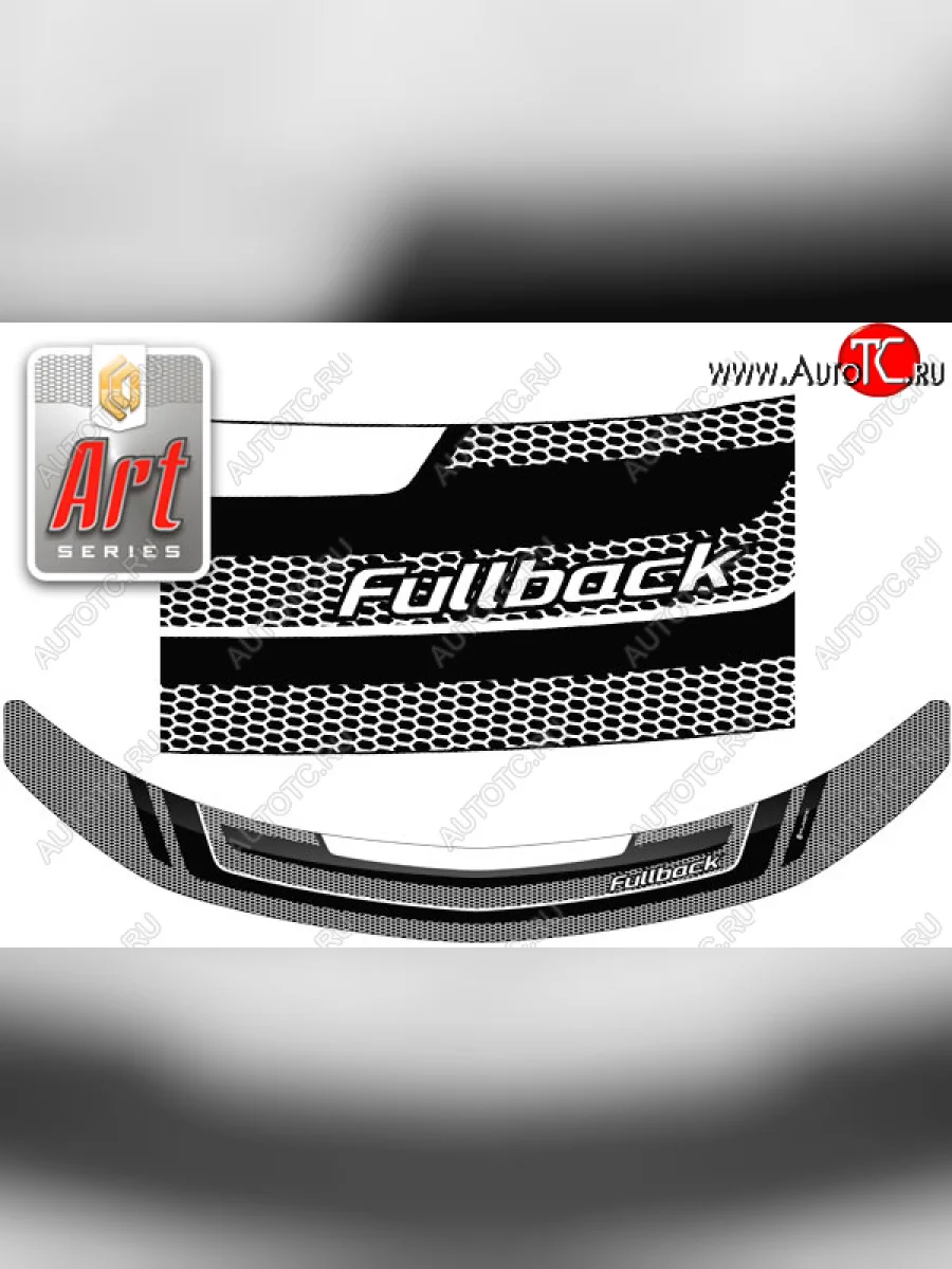 Дефлектор капота CA-Plastic Fiat Fullback (2016-2018) (Серия Art серебро)  в Керчи Республика Крым