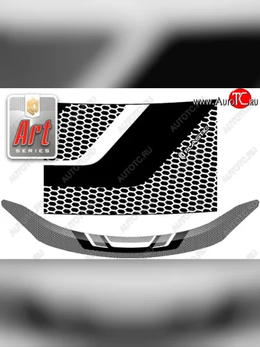 Дефлектор капота CA-Plastic (Серия Art серебро) Nissan Bluebird Sylphy  NB17 (2012-2017) седан