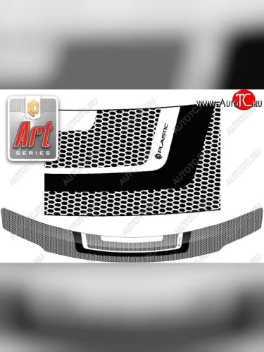 Дефлектор капота CA-Plastic (Серия Art серебро) Nissan Serena C26 минивэн дорестайлинг (2010-2013)