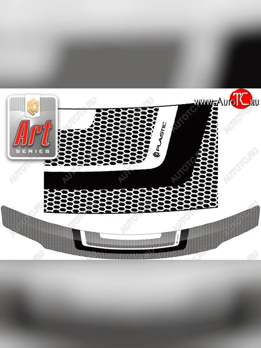 Дефлектор капота CA-Plastic Nissan Serena C26 минивэн дорестайлинг (2010-2013) (Серия Art серебро)  в Керчи Республика Крым