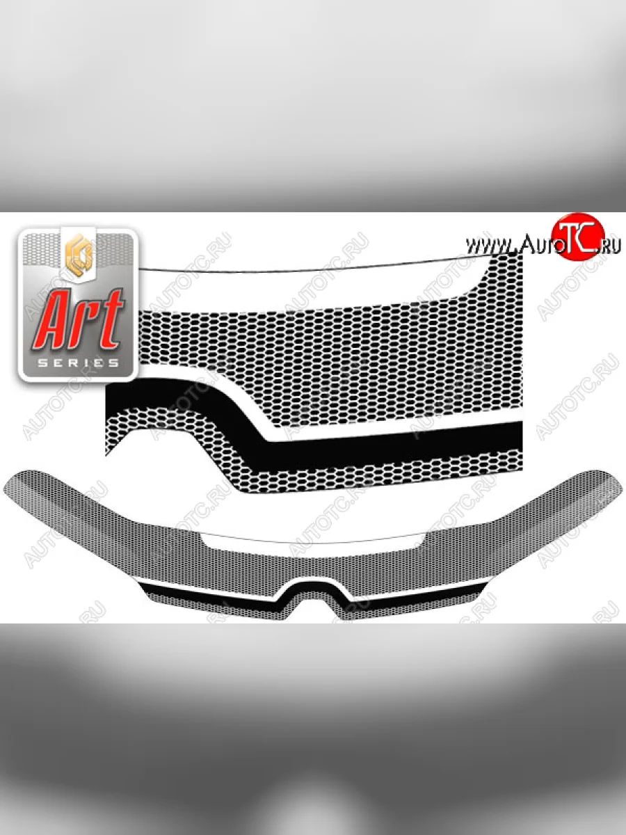 Дефлектор капота CA-Plastic Renault Sandero Stepway 1 (2010-2014) (Серия Art серебро)  в Керчи Республика Крым