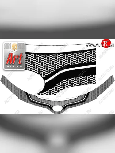 Дефлектор капота CA-Plastic (Серия Art серебро) Scion xD (2007-2014)