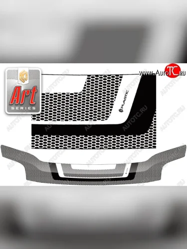 Дефлектор капота CA-Plastic (Серия Art серебро) Toyota Corolla Rumion E150 (2007-2015)