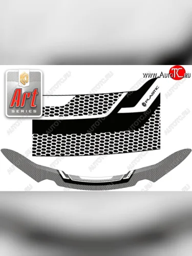 Дефлектор капота CA-Plastic (Серия Art серебро) Toyota Hilux  AN120 (2020-2025) 2-ой рестайлинг