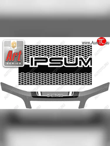 Дефлектор капота CA-Plastic (Серия Art серебро) Toyota Ipsum  SXM10 (1998-2001) рестайлинг