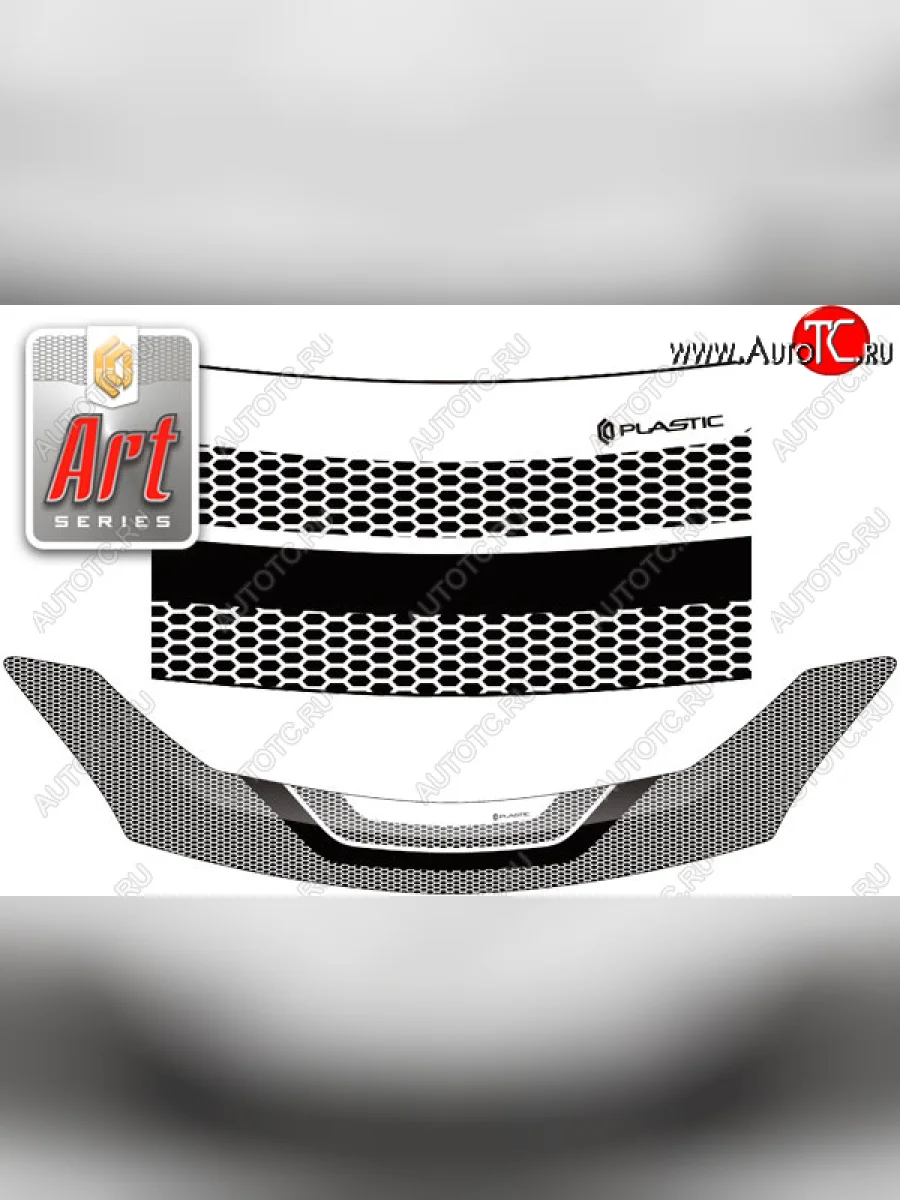 Дефлектор капота CA-Plastic Toyota Ractis (2010-2016) (Серия Art серебро)  в Самаре Самарской области