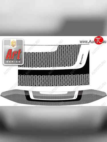  Дефлектор капота CA-Plastic (Серия Art серебро) Volkswagen Multivan  T5 (2009-2015) рестайлинг